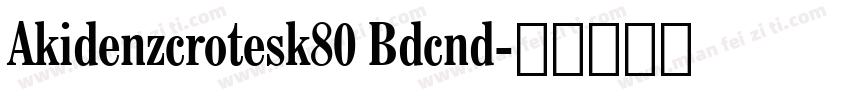 Akidenzcrotesk80 Bdcnd字体转换